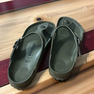 Birkenstock green sandals
